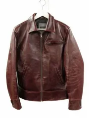 ボリーニ BOLINI レザージャケット シングルライダース ブラウン 48