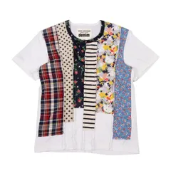 ジュンヤワタナベ コムデギャルソン デニムJUNYA WATANABE COMME des GARCONS denim マルチパターンパッチワークTシャツ 白マルチS