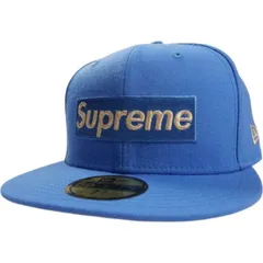 Size【7　1/2(L)】 SUPREME シュプリーム 20SS $1M Metallic Box Logo New Era Blue ニューエラキャップ 水色 【中古品-非常に良い】 20836077