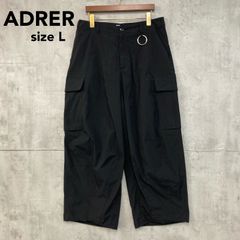 ADRAR アドラー ブラック ワイドパンツ カーゴポケット M - メルカリ
