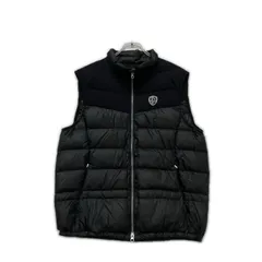 中古 メンズ アダバット adabat ダウンベスト 50(LL) ブラック ダブルジップ シンプル
