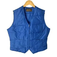 エディーバウアー EDDIE BAUER グースダウンベスト ベスト 黒タグ ヴィンテージ ブルー