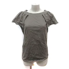 アナイ ANAYI カットソー フレアスリーブ 半袖 38 カーキ /MS