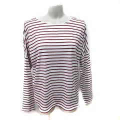 アーバンリサーチ サニーレーベル URBAN RESEARCH Sonny Label カットソー ボーダー 長袖 F 白 ホワイト 赤 ボルドー /YI