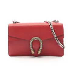 グッチ GUCCI ショルダーバッグ ディオニュソス 400249 レッド レザー ディオニュソス チェーンショルダー レディース Used A