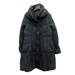 スタイルラヴィー Style Ravie ダウンコート ロング 9 M 黒 ブラック /MN
