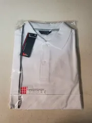 (新品) 白 メンズ ポロシャツ 長袖 2XL