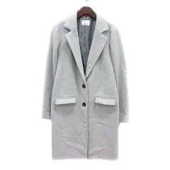 エゴイスト EGOIST チェスターコート ロング シングル 総裏地 グレー /MN