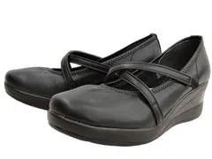 ファーストコンタクト 39048 First Contact バレエシューズ コンフォートシューズ 厚底シューズ カジュアルシューズ ウエッジシューズ 厚底靴 日本製 ウエッジソール 履きやすい 疲れにくい 柔らかい レディース 婦人 靴 ブラック 黒