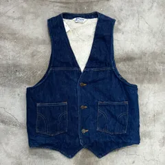 USA製 70s Dickies Vaquero ディッキーズ バケーロ デニムボアベスト デニムベスト インディゴ No.EA214