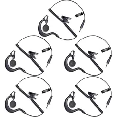 【新品】 TWAYRDIO アイコム対応 インカム イヤホン 2.5mm 特定小電力トランシーバー用タイピン型イヤホンマイクの交換用イヤホン ケンウッド用 アルインコ用 ヤエス用 スタンダード用 モトローラ用 片耳 カールコード 5個セット 0