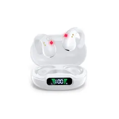 【新品】 【新時流 イヤホン bluetooth】イヤーカフイヤホン OWS 空気伝導 耳挟み式 bluetooth 塞がない ワイヤレス 骨伝導の革新 耳挟み式 オープンイヤー 音漏れ抑制 耳を塞がない Bluetooth5.3 数字LEDディスプレイ 瞬時