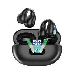 【新品】 SLuB ワイヤレスイヤホン 非 骨伝導 Bluetooth 5.4 ヘッドセット 耳を塞がず 左右分離型 イヤーカフ構造 快適装着 両耳 片耳 小型 Hi-Fi音質 自動ペアリング 瞬間接続 クリア通話 マイク内蔵 8時間再生 ビジネス/仕事/ 1