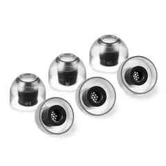 【新品】 AZLA SednaEarfit Crystal 2 Standard [イヤーピース MS/M/MLサイズ各1ペア] 最高級プレミアムLSR素材採用 テーパード型構造 二重構造軸部強化 ハニカム構造ワックスガード搭載 細軸ノズルアダプター付属  1