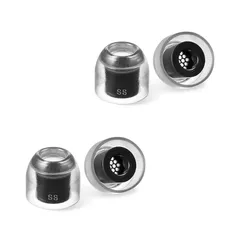 【新品】 AZLA SednaEarfit Crystal 2 Standard [イヤーピース SSサイズ2ペア] 最高級プレミアムLSR素材採用 テーパード型構造 二重構造軸部強化 ハニカム構造ワックスガード搭載 細軸ノズルアダプター付属 高域改善 低 1