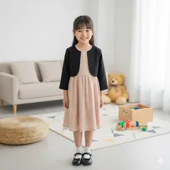 【美品】135cm フォーマルコーデセット ボレロ×総レースワンピース 卒園 入学