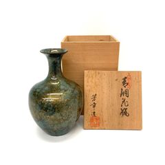 青銅花瓶 手持ち式 木箱付き ◇青銅花瓶 芳幸造 箱付き◇ - メルカリ