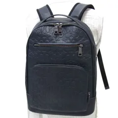 美品 定価143.000円☆COACH コーチ イーサン バックパック シグネチャー  レザー バックパック リュックサック メンズ 本革