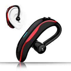【新品】 ヘッドセット Bluetooth 5.4 ワイヤレス イヤホン 耳掛け式 左右耳兼用 180°回転 通話可能 マイク内蔵 Siri対応 IPX4防水 軽量 Hi-Fi 音質iPhone/Android/ipad適用 日本語説明書（ブラック＆レッド 1