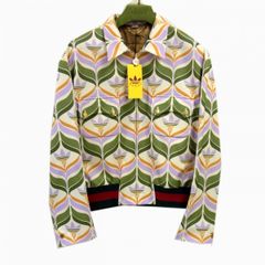 GUCCI × adidas トレフォイル プリント ジャケット パープル - メルカリ