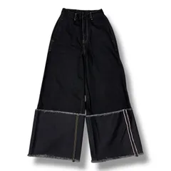 参考上代40,700円 未使用品 LIVINGTONE DOLK Turn up long ターンアップロングデニムパンツ ジーンズ リヴィントーン LT-DOLK-04 ブラック 34 1326A2