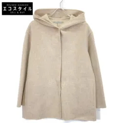 theory luxe セオリーリュクス ﾍﾞｰｼﾞｭ LUIGIA MOTION ｶｼﾐﾔ混 ｼｮｰﾄﾌｰﾄﾞ付きｺｰﾄ 038