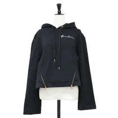 【美品】VERSACE ヴェルサーチ パーカー ブラック 黒 サイズ:36 XXS / メデューサ プリント クロップド フーディー / プルオーバー 長袖 ジップ レインボーカラー 裏毛 コットン / トップス / イタリア製 【レディース】【中古】のサムネイル