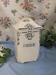 フランスアンティークキャニスター フランスアンティークポット 陶器