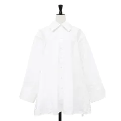 JIL SANDER ジル・サンダー シャツ ホワイト 白 サイズ:32(XXS) / 24春夏 コットン ワイドカラー ボックスシャツ / SHIRT 74 チュニック 長袖 ワイド スリット / イタリア製 / トップス ブラウス【レディース】【中古】のサムネイル