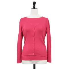 ANAYI アナイ ニット ピンク サイズ:38(M) | Vネックライン カーディガン ハーフスリーブ ニット / アンサンブル セット | ストレッチ | トップス セーター オフィス カジュアル【レディース】【中古】