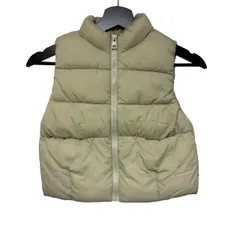 B093 ZARA（ザラ）キッズ用 パフベスト（中綿ベスト）2-3歳用 ライトカーキ