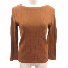 アーバンリサーチ ドアーズ URBAN RESEARCH DOORS ニット カットソー ボートネック 長袖 One 茶 ブラウン /YK