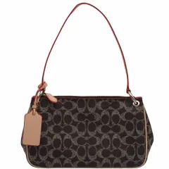 【返品OK】コーチ ポーチ 34546 PVC シグネチャー ショルダーバック ハンドバッグ ブラウン【送料無料】【中古】