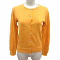 インデックス INDEX カーディガン ニット 長袖 M 黄色 イエロー /YK