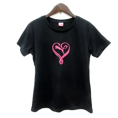 プーマ PUMA カットソー Tシャツ クルーネック プリント 半袖 L 黒 ブラック /MN