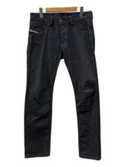DIESEL ディーゼル コーティング ブラック 濃紺 フレア デニム 