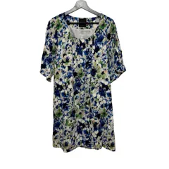 B093 URBAN RESEARCH ROSSO（アーバンリサーチ ロッソ）花柄ワンピース BLUE FREE