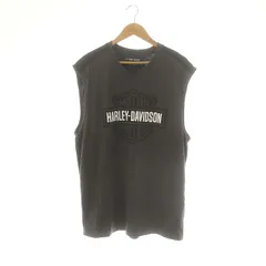 ハーレーダビッドソン HARLEY DAVIDSON ロゴノースリーブカットソー Tシャツ XL チャコールグレー 黒 /MI ■OS ■SH
