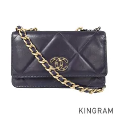 シャネル CHANEL シャネル19 チェーンウォレット ラムスキン ショルダーバッグ 【中古】