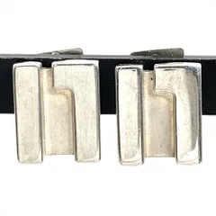 グッチ GUCCI Gロゴ スクエア ピアス SV925 3.8g シルバー ユニセックス【中古】