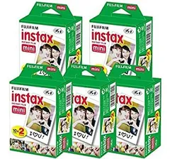 【中古】 富士フイルム チェキ インスタントカラーフィルム instax mini 2P×5 計100枚