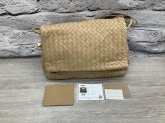 (鑑定書付き) BOTTEGA VENETA / イントレチャートE / 162117 / ワンショルダーバッグ ベージュ