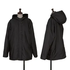 マックスアンドコーMAX&Co 裏ボアナイロンフーテッドジャケット 黒42