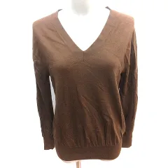 ガリャルダガランテ GALLARDAGALANTE ニット セーター Vネック ウール 長袖 F 茶 ブラウン /AU