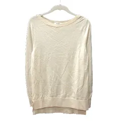 プラステ PLST ニット カットソー 長袖 ウール M 白 アイボリー /MN