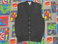 Tricots St.Raphael ピュアニューウール ニットベスト L 黒 USA古着