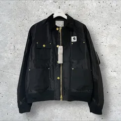 定価:132000円 Sacai × Carhartt Carhartt WIP Nylon Twill x Duck Blouson 26-03990M BLACK 2 サカイ カーハート ナイロンツイル ダック ブルゾン ブラックのサムネイル