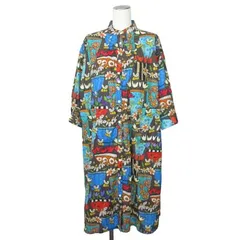 sandy サンディー ワンピース シャツ ロング 花柄 総柄 七分袖 F