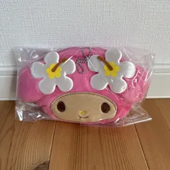 ハワイアンホースト フェイス形ポーチ　サンリオ　マイメロ　マイメロディ　日焼けデザイン