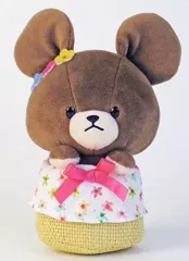 【中古】ぬいぐるみ ジャッキー(かご/フラワー) やわらかビーンドール 「くまのがっこう」